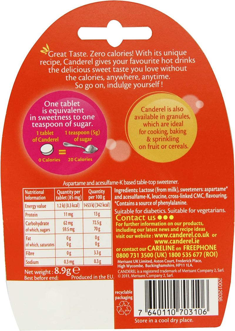 Canderel Low Calorie Sweetener 105 Tablets - GARDEN & PET SUPPLIES