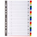 Exacompta Index A-Z A4 120 Micron Polypropylene Bright Assorted Colours - 94E - GARDEN & PET SUPPLIES