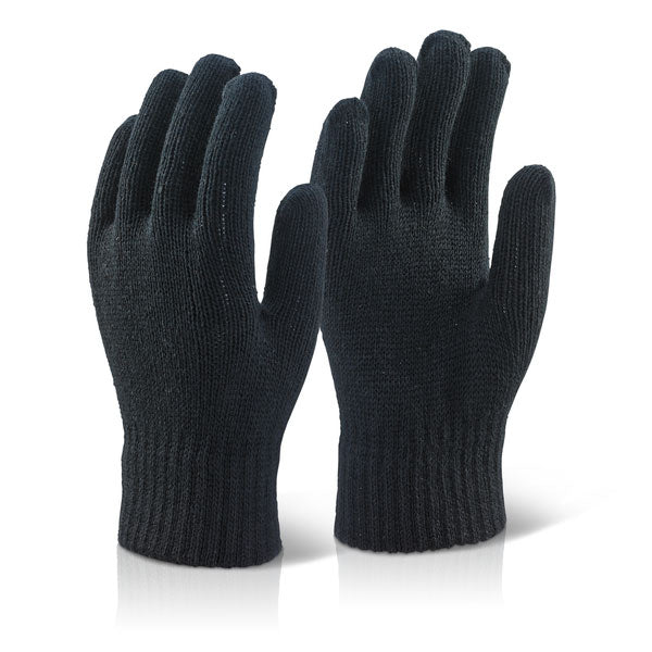 Beeswift Acrylic Fibre Gloves Black  Pack 10's