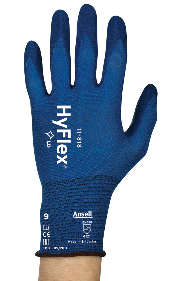 Ansell HyFlex 11-818 Professional Work Gloves (S-XXL-All Sizes}