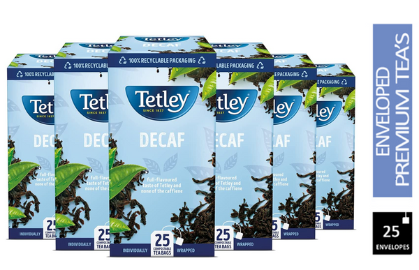 Tetley Decaf Individually Wrapped Enveloped 25's - GARDEN & PET SUPPLIES