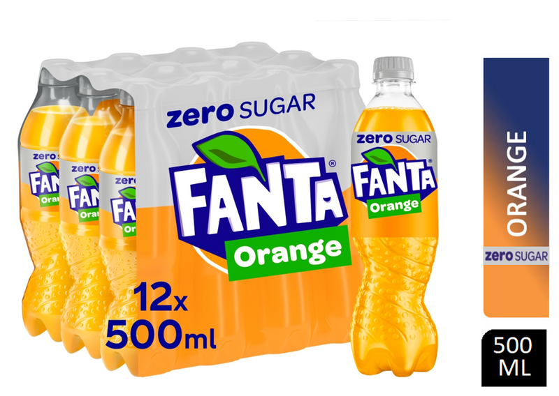 Fanta Orange Zero 12x500ml - GARDEN & PET SUPPLIES