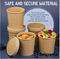 Caterpack 12oz Kraft Soup Bowls & Lids Pack 25's