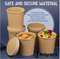 Caterpack 16oz Kraft Soup Bowls & Lids Pack 25's