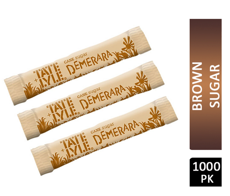 Tate & Lyle Demerara Sugar Sticks (Pack of 1000) - GARDEN & PET SUPPLIES