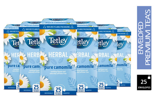 Tetley Camomile Individually Wrapped Envelopes 25's - GARDEN & PET SUPPLIES