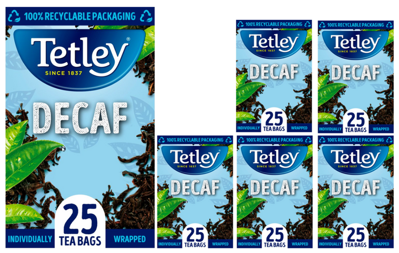 Tetley Decaf Individually Wrapped Enveloped 25's - GARDEN & PET SUPPLIES