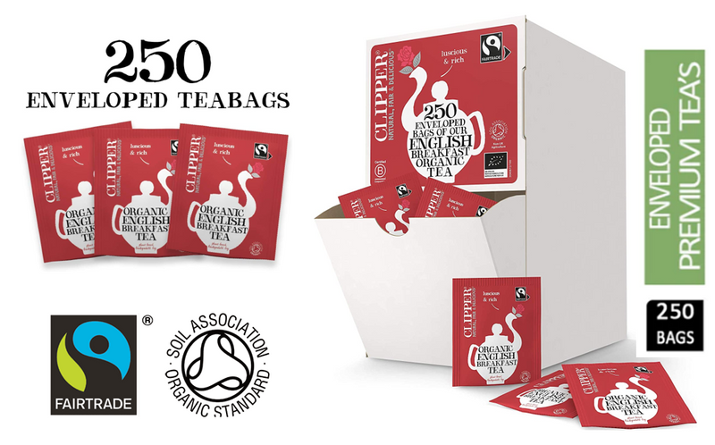 Clipper Fairtrade Organic Speciality English Breakfast 250 Envelopes - GARDEN & PET SUPPLIES