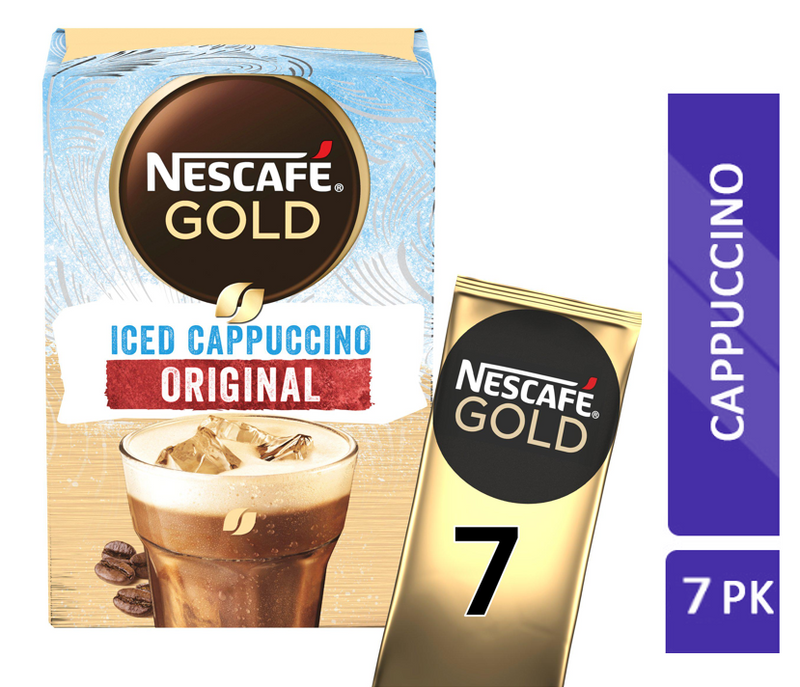 Nescafe Gold Iced Cappuccino Instant Coffee Sachets 7x15.5g - GARDEN & PET SUPPLIES