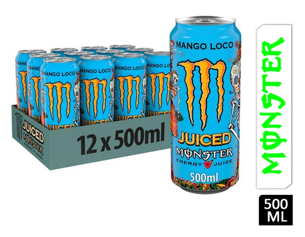 Monster Energy Mango Loco Cans 12x500ml - GARDEN & PET SUPPLIES