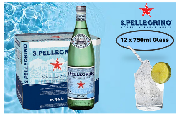 San Pellegrino Sparkling Water Glass 12x750ml