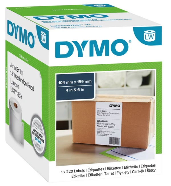 Dymo LabelWriter Extra Large Shipping Labels 104 mm x 159mm S0904980 - GARDEN & PET SUPPLIES