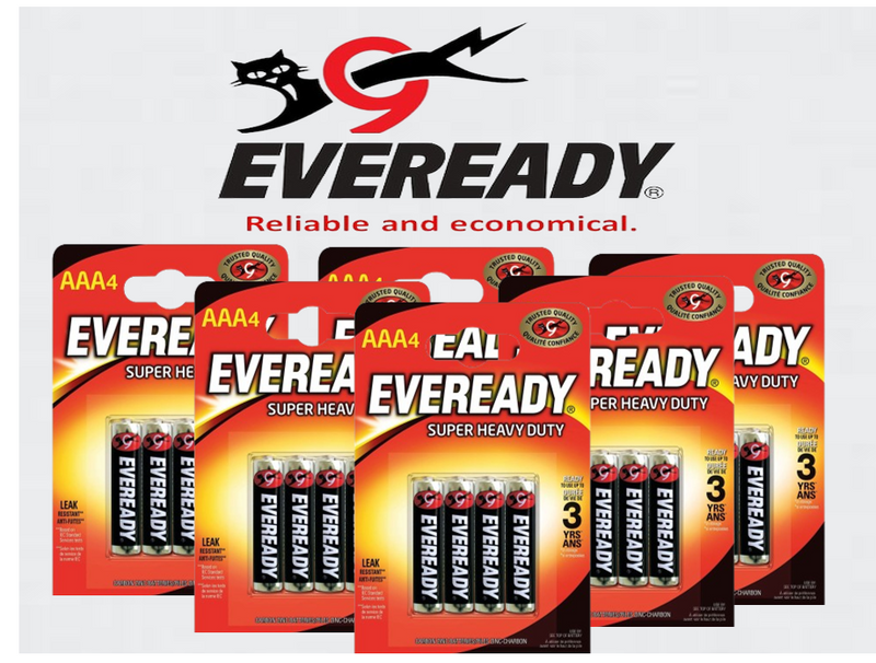 Eveready AAA Super Heavy Duty Pack 4's