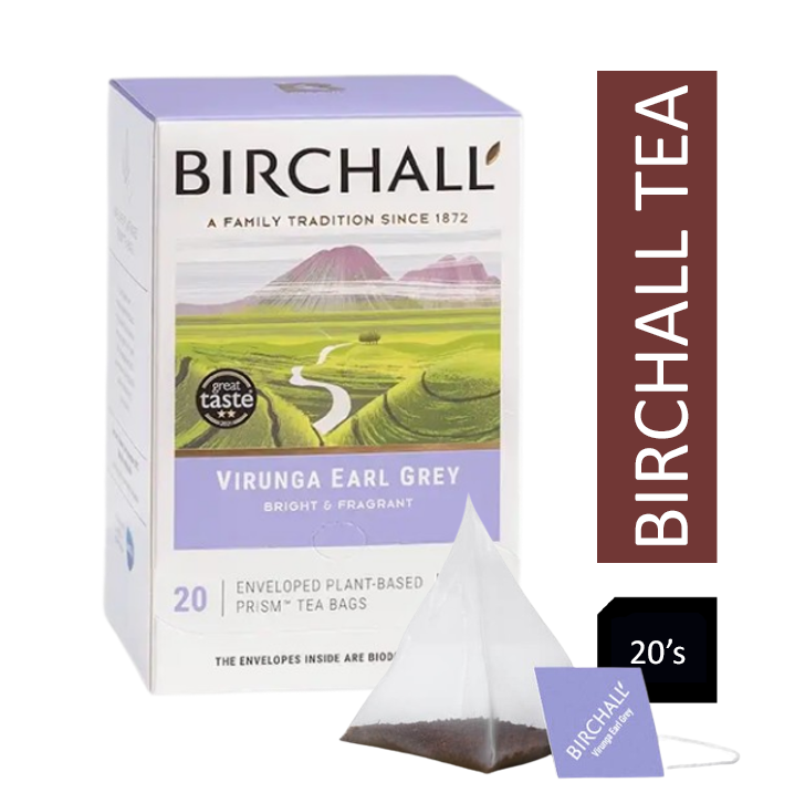 Birchall Plant Based Prism Enveloped Teabags - Virunga Earl Grey 20's.