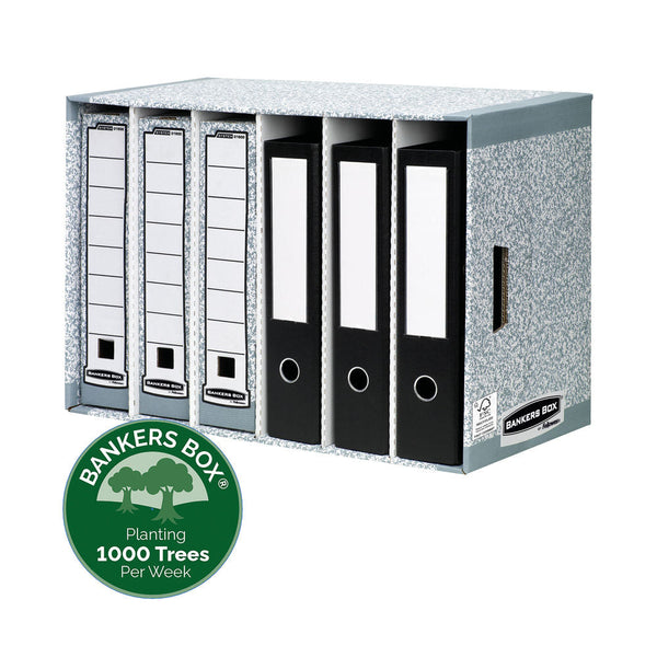 Fellowes 1880 R-Kive Grey Bankers Box Store Module A4 / Foolscap (Pack of 5) - GARDEN & PET SUPPLIES