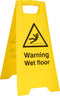 Warning Wet Floor A Board Yellow