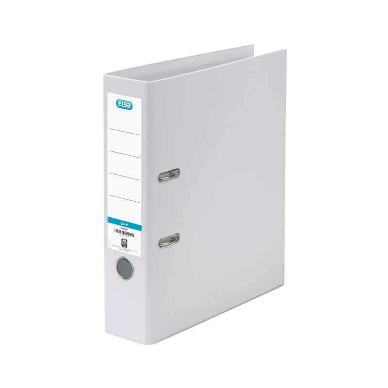 Elba Smart Pro+ Lever Arch File A4 80mm Spine Polypropylene White 100202160