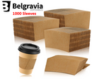 8oz Kraft Paper Cup Sleeves x 1000