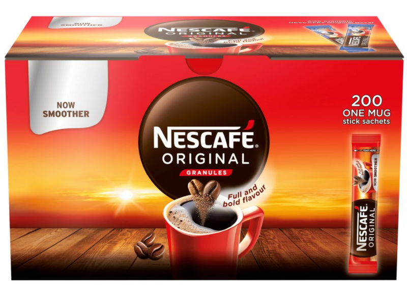 Nescafe One Cup Sticks Coffee Sachets (Pack of 200), New Smoother taste profile. - GARDEN & PET SUPPLIES