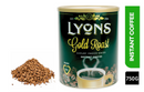 Lyons Gold Roast Freeze Dried Instant Coffee 750g - GARDEN & PET SUPPLIES