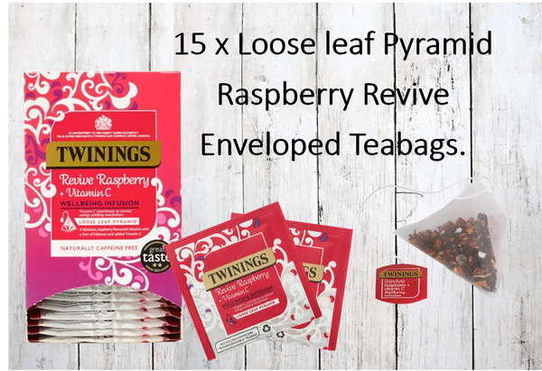 Twinings Premium Raspberry Revive Loose Leaf Pyramid Teabags Enveloped 15's