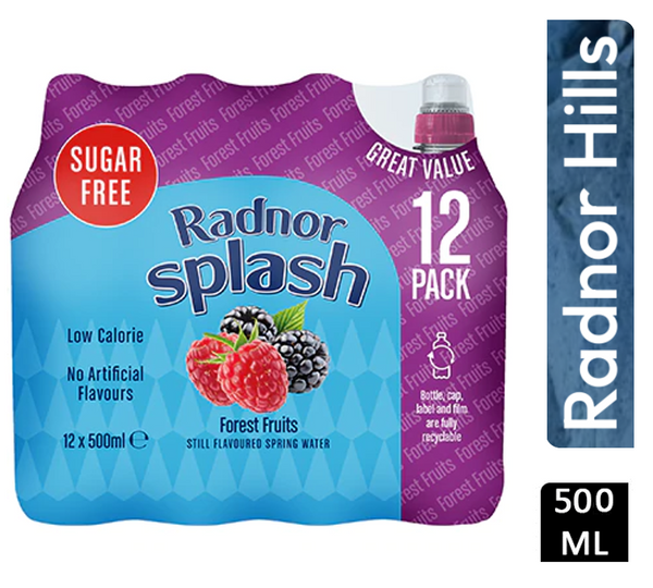 Radnor Splash Sugar Free Forest Fruits 12x500ml - GARDEN & PET SUPPLIES