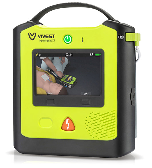 Vivest Power Beat Semi Automatic Defibrillator Aed X3 Black H23.2Xw20.9Xd5.9