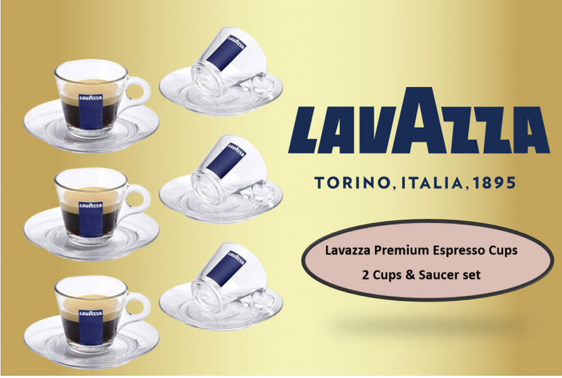 Lavazza Trasparenza Espresso Cup & Saucer Set (2 Pack)