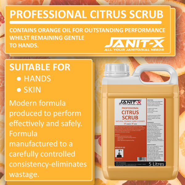 Janit-X Professional Citrus Scrub 5 Litre {Engineers & Mechanic Tough Cleaning Agent}