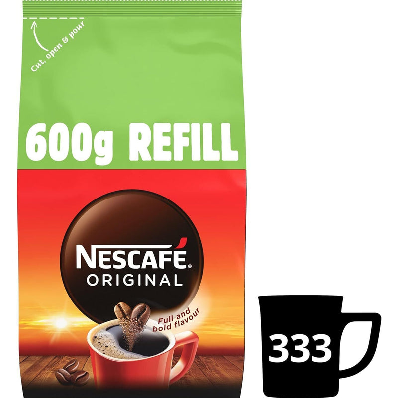 Nescafe Instant Coffee 600g Eco Refill for 750g or 1kg tin.