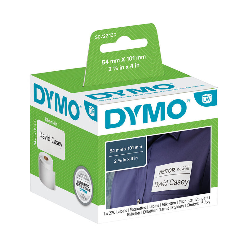 Dymo 99014 LabelWriter Labels 54 x 101mm Black on White S0722430 - GARDEN & PET SUPPLIES