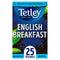 Tetley English Breakfast Individually Wrapped Envelopes 25's - GARDEN & PET SUPPLIES