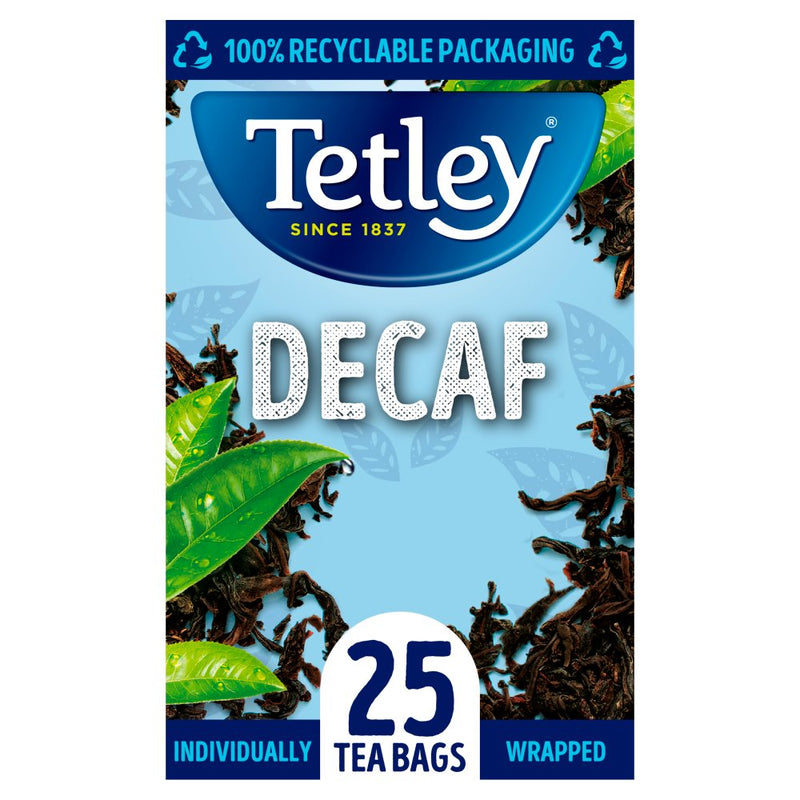 Tetley Decaf Individually Wrapped Enveloped 25's - GARDEN & PET SUPPLIES