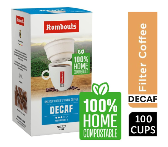 Rombouts Decaf Medium Roast 1 Cup Filters 10's - GARDEN & PET SUPPLIES