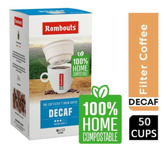 Rombouts Decaf Medium Roast 1 Cup Filters 10's - GARDEN & PET SUPPLIES