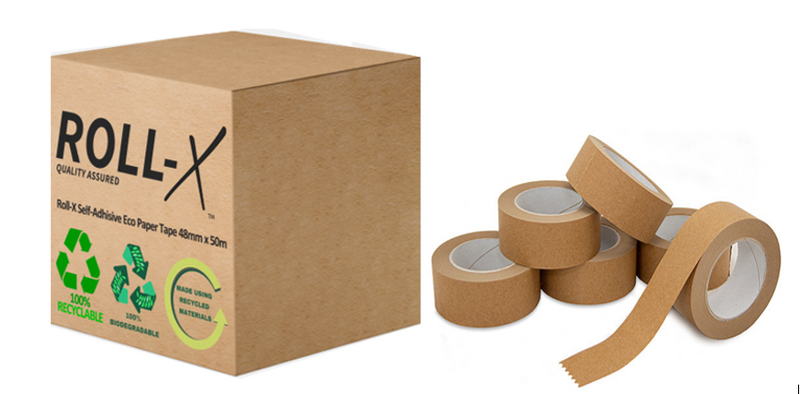 Brown Kraft Eco Paper Self Adhesive Tape 48mm x 50m {24 Full Pack Offer} - GARDEN & PET SUPPLIES