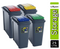 Wham Recycle It Slimline Bin Multi-purpose 4 x 25L Mixed Colours - GARDEN & PET SUPPLIES