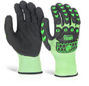 Beeswift Glovezilla Nitrile Palm Coated Hi-Vis Glow Gloves - {ALL COLOURS / SIZES}