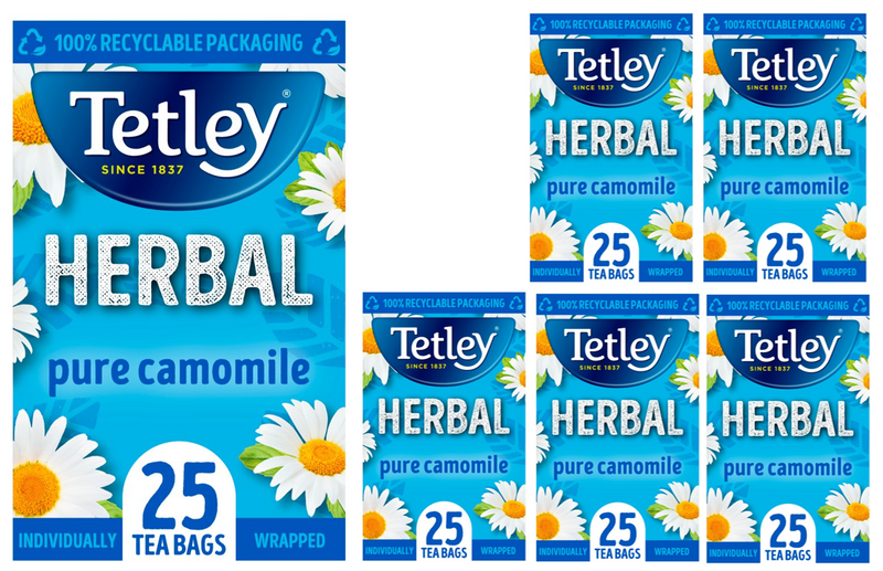 Tetley Camomile Individually Wrapped Envelopes 25's - GARDEN & PET SUPPLIES