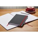 Black By Black n Red Casebound Notebook 90gsm Ruled and Numbered 144pp A4 Ref 400038675 - GARDEN & PET SUPPLIES