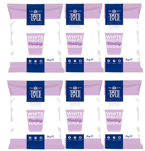 Tate & Lyle White Fine Ground Sugar 2kg, Suitable for Vending, Baking or Everyday Use. - GARDEN & PET SUPPLIES