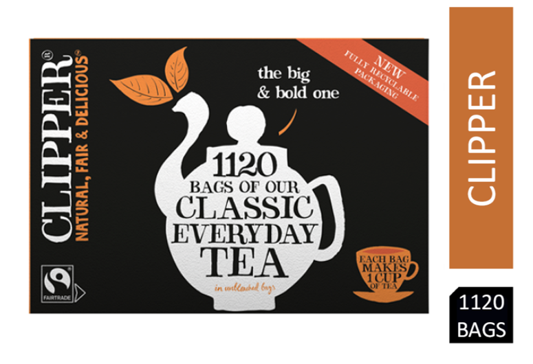 Clipper Fairtrade Blend 1 Cup Teabags (Pack of 1120)