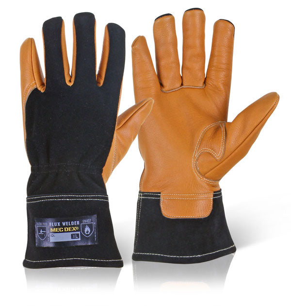 MECDEX FLUX WELDER MECHANICS GLOVES - {ALL COLOURS / SIZES}