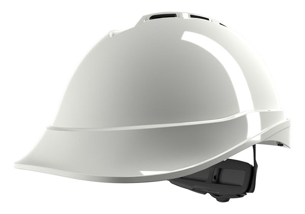 Msa V-Gard 200 Fas-Trac Iii Vented Safety Helmet White