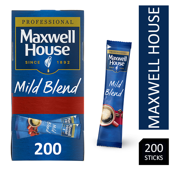 Maxwell House Mild Instant Coffee Box of 4 x 200 Sticks - GARDEN & PET SUPPLIES