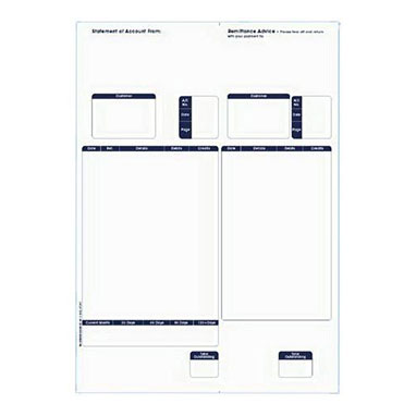 Sage (SE85S) Compatible A4 Statement/Remittance Advice Forms Pack 500's - GARDEN & PET SUPPLIES