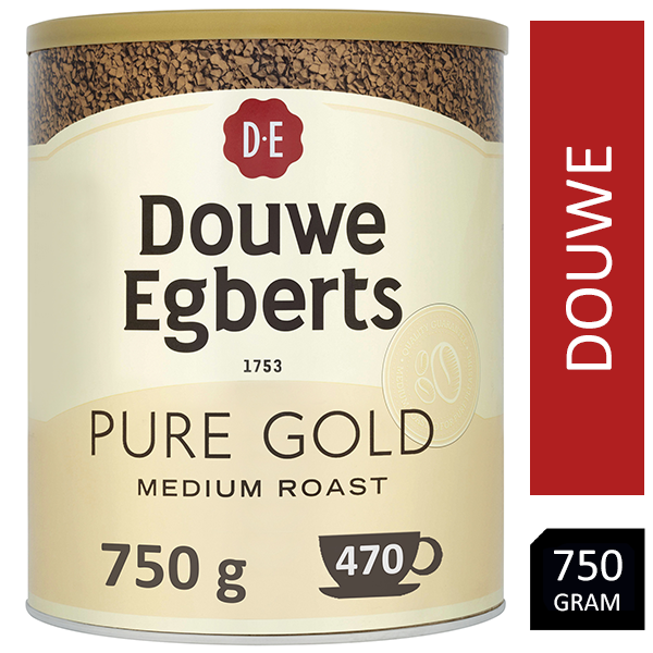 Douwe Egberts Pure Gold Instant Coffee 750g Tin - GARDEN & PET SUPPLIES