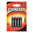 Eveready AAA Super Heavy Duty Pack 4's - GARDEN & PET SUPPLIES