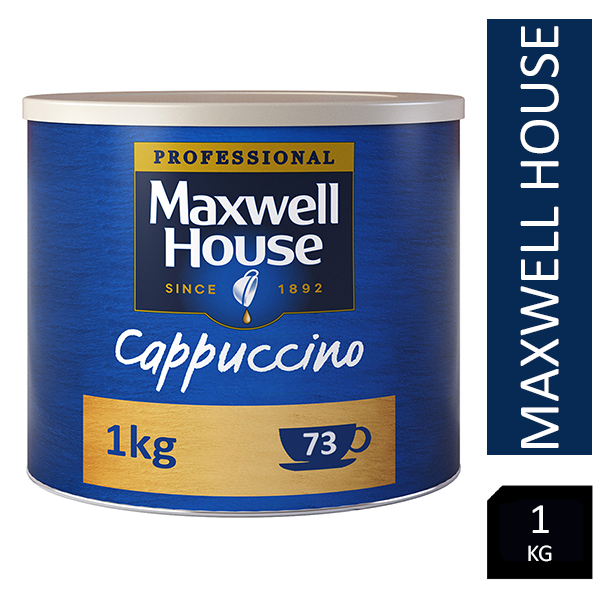 Maxwell House Cappuccino Instant Coffee 1kg Tin (Full Pack 4's) - GARDEN & PET SUPPLIES