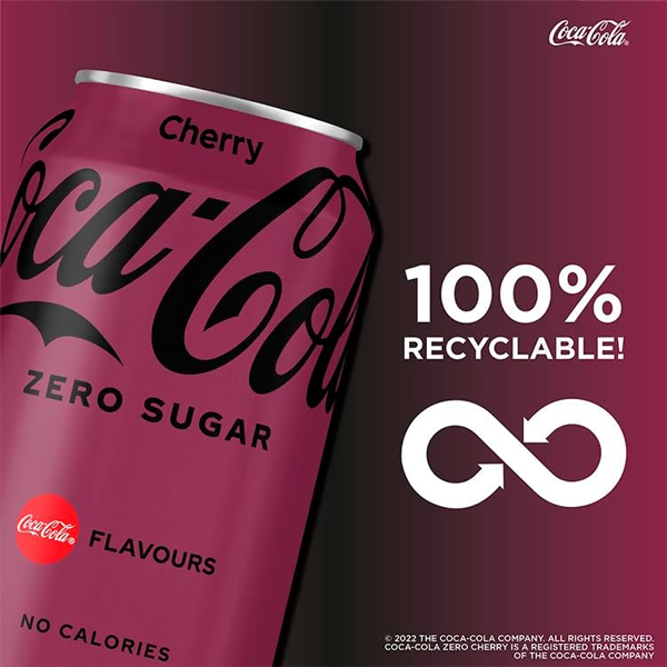 Cherry Coke Zero Cans 330ml (24 Cans)